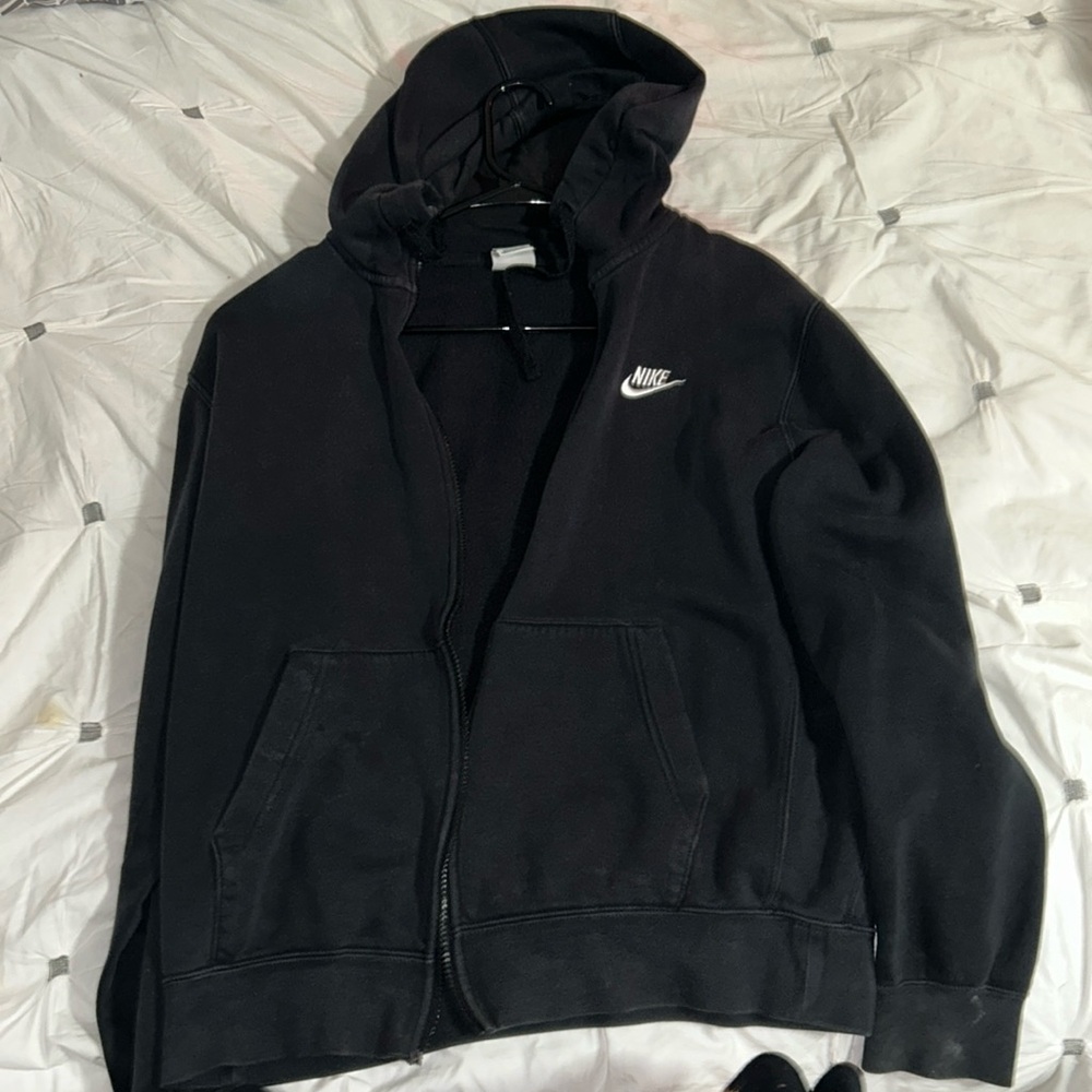 Nike Black Zip-Up Jacket - Size Medium